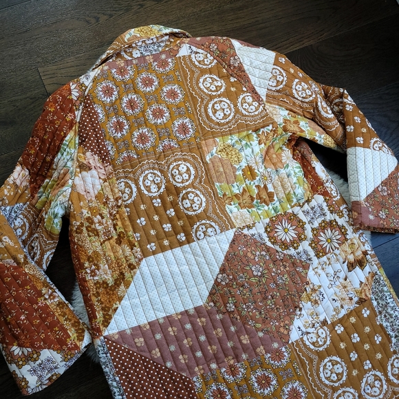 Spell X Free People Cha Cha Patchwork Quilted Long Duster Coat - Picture 9 of 11